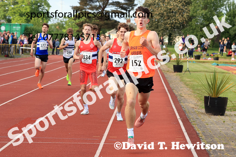 Jimmy Hedley 800 metres, 2026 NEGP 2, Monkton Stadium, Wednesday, May 27th. Photo: David T. Hewitson/Sports for All Pics